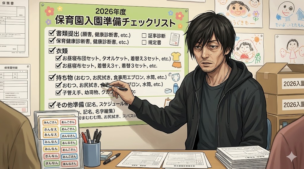 保育園入園準備チェックリスト2026年版