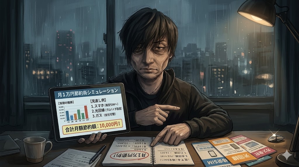 育休中の固定費削減2026年・ガス光回線スマホを見直して月1万円浮かせる完全ガイド