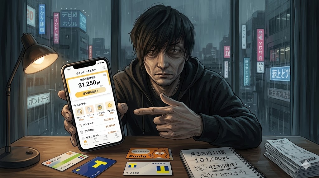 ハピタスの始め方2026年・育休中のポイ活でセルフバックと組み合わせて月3万円稼ぐ方法