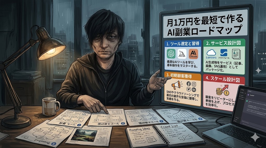 AI副業の始め方2026年・育休パパが教える月1 万円を最短で作る設計図