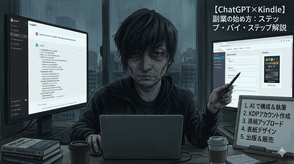 ChatGPT Kindle電子書籍副業始め方在宅完結2026