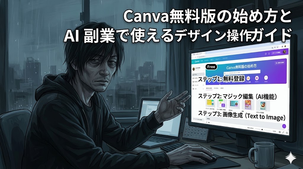 Canva無料版の始め方と使い方完全ガイド【AI副業で使えるデザイン操作】
