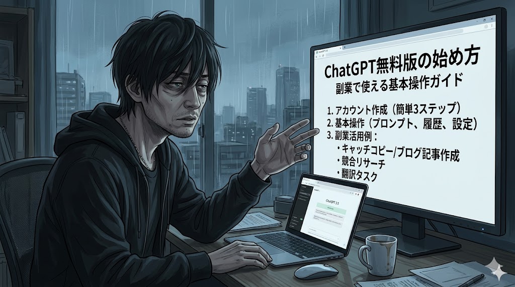 ChatGPT無料版の始め方と使い方完全ガイド【AI副業で使える基本操作】