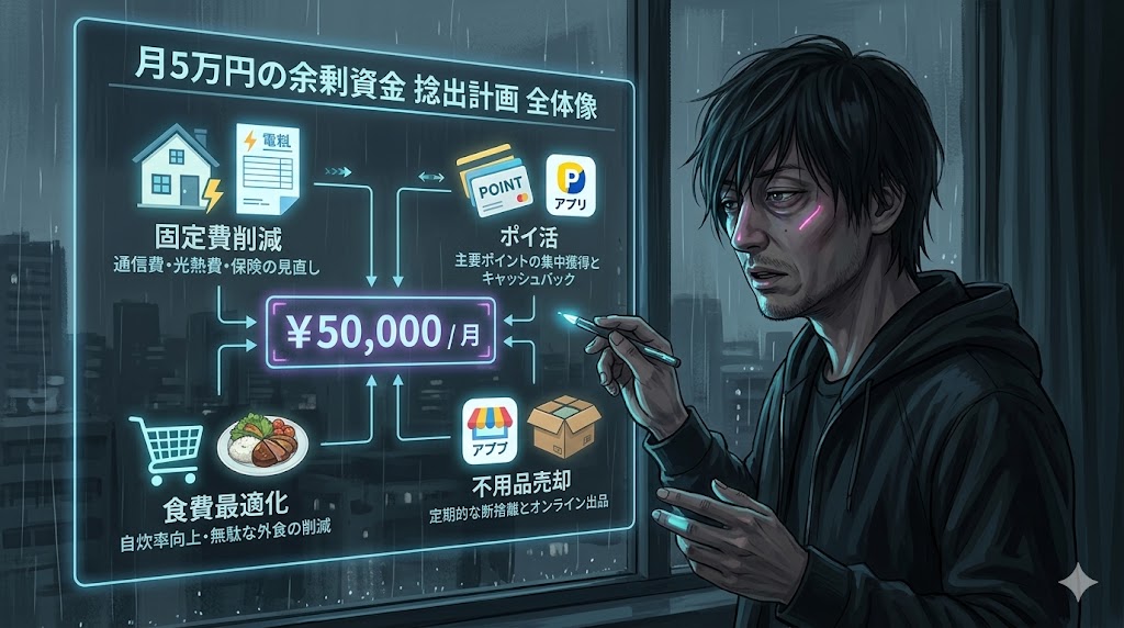 40代パパ向けの家計立て直しロードマップ。月5万円を捻出する具体的な4ステップ。