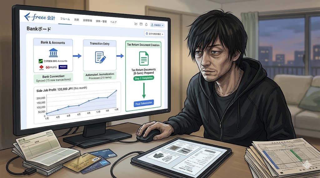 freee会計の自動連携機能で確定申告を効率化する手順