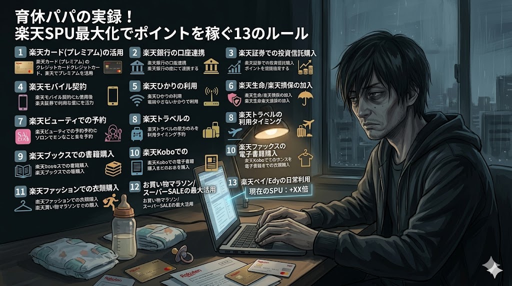 育休中の楽天SPU最大化ガイド2026のイメージ画像
