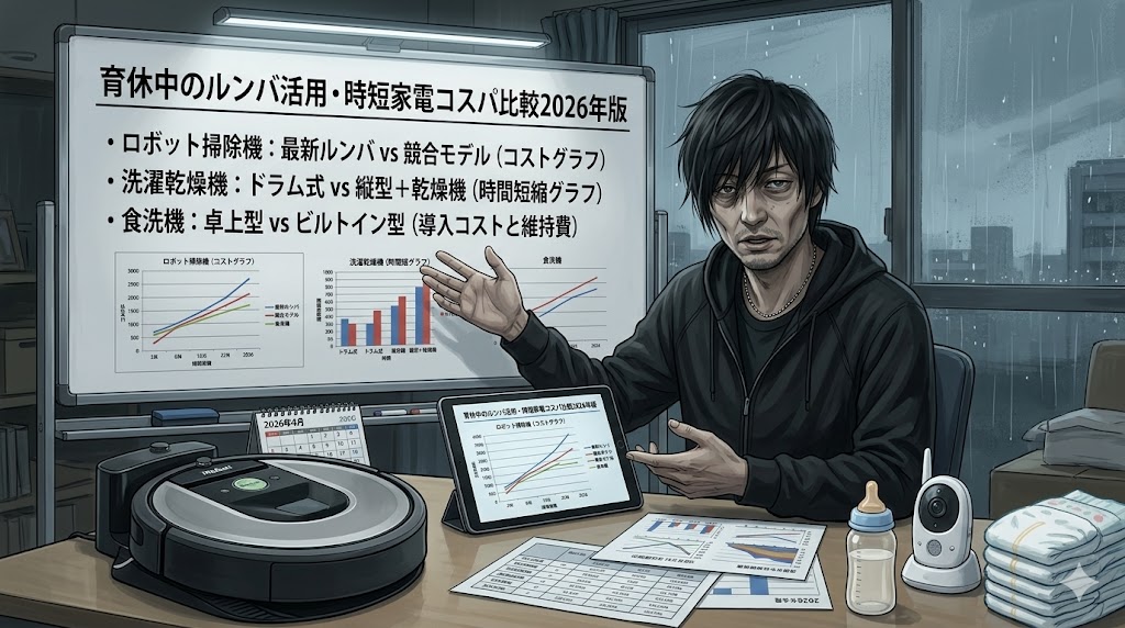 育休中ルンバ時短家電コスパ最強2026