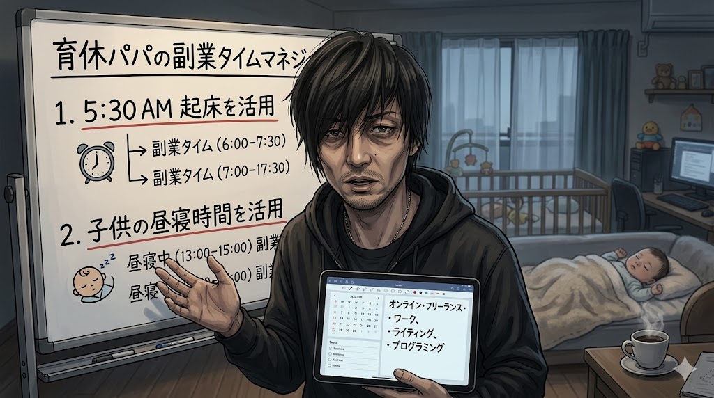 育休中の副業時間を確保するための1日のタイムスケジュール表