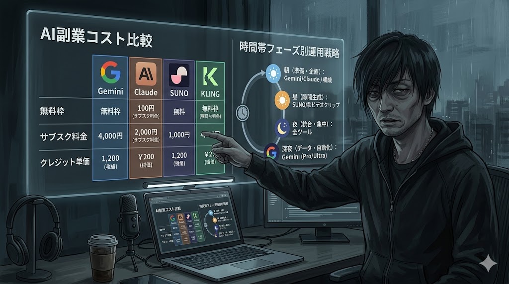 AI副業で活用する4つのツールの使い分けマップ